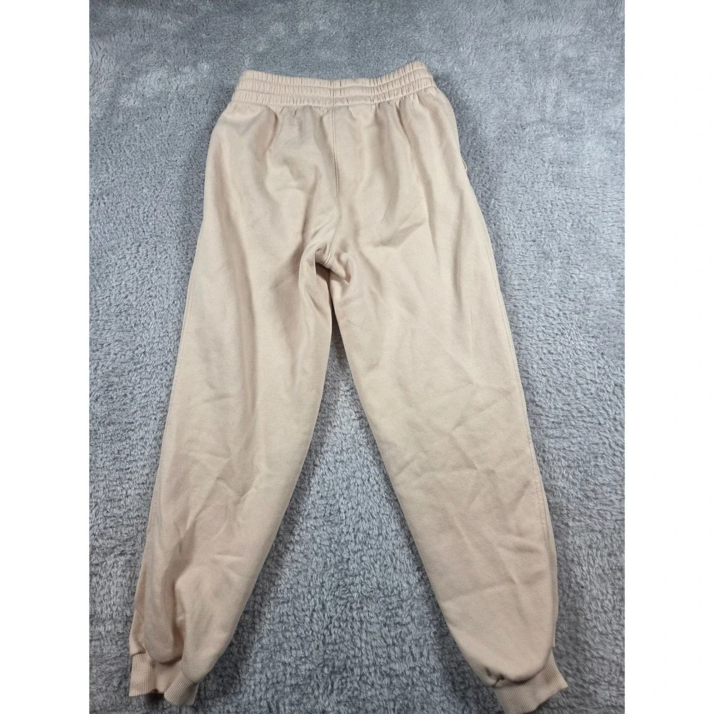 Nike Kids Fleece Jogger Sweatpants Tan Beige Logo Large L G G - Picture 4 of 8